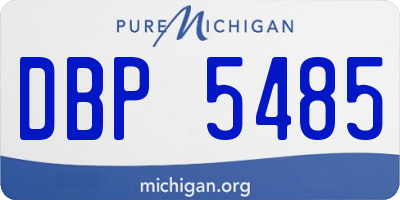 MI license plate DBP5485