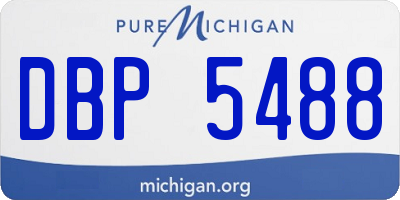 MI license plate DBP5488