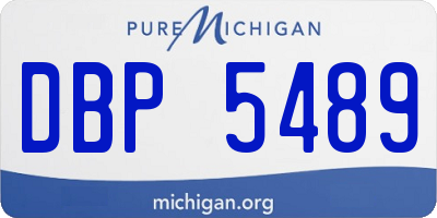 MI license plate DBP5489
