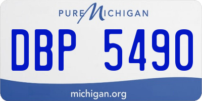 MI license plate DBP5490