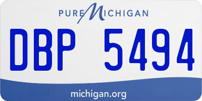 MI license plate DBP5494