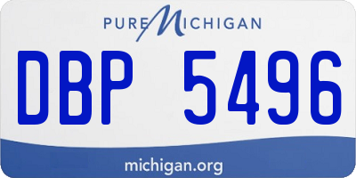 MI license plate DBP5496