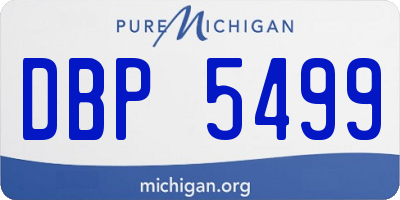 MI license plate DBP5499