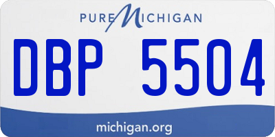 MI license plate DBP5504