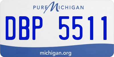 MI license plate DBP5511