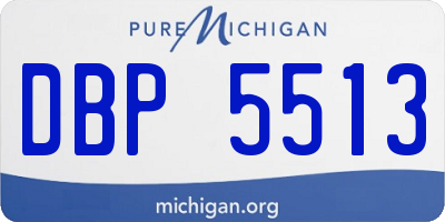 MI license plate DBP5513