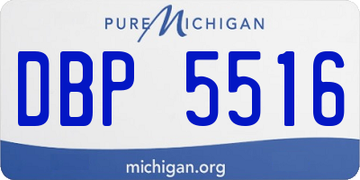 MI license plate DBP5516