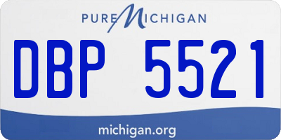 MI license plate DBP5521