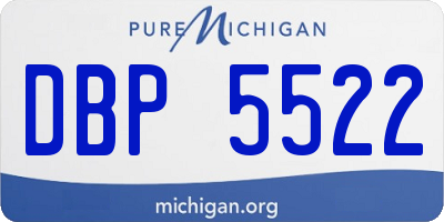 MI license plate DBP5522