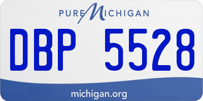 MI license plate DBP5528