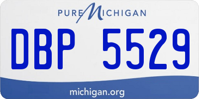 MI license plate DBP5529