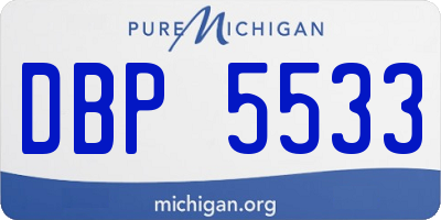 MI license plate DBP5533