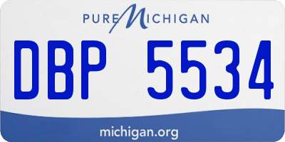 MI license plate DBP5534