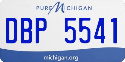 MI license plate DBP5541