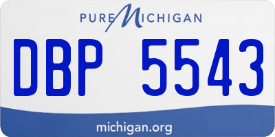 MI license plate DBP5543