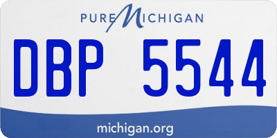 MI license plate DBP5544