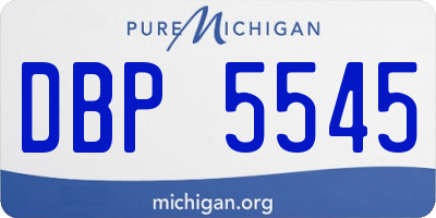 MI license plate DBP5545