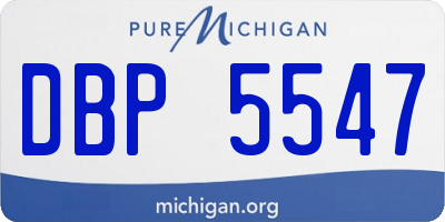MI license plate DBP5547