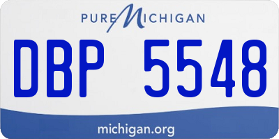 MI license plate DBP5548