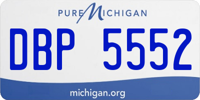 MI license plate DBP5552