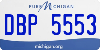 MI license plate DBP5553