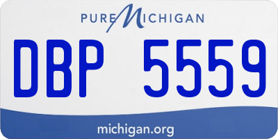 MI license plate DBP5559