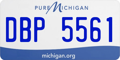 MI license plate DBP5561