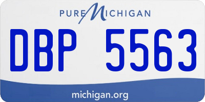 MI license plate DBP5563