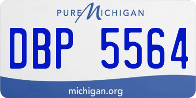 MI license plate DBP5564