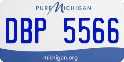 MI license plate DBP5566