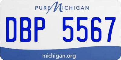 MI license plate DBP5567