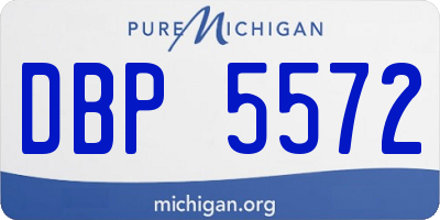 MI license plate DBP5572