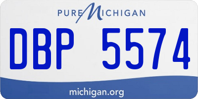 MI license plate DBP5574