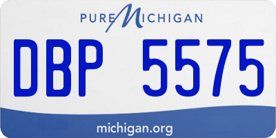MI license plate DBP5575