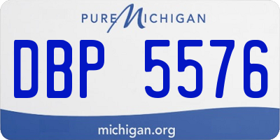 MI license plate DBP5576