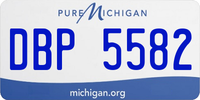 MI license plate DBP5582