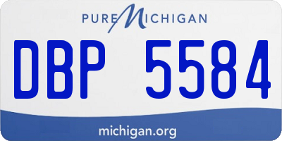 MI license plate DBP5584