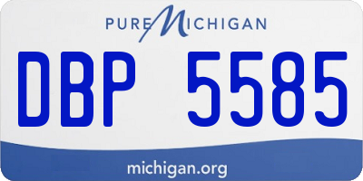 MI license plate DBP5585