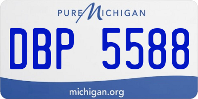 MI license plate DBP5588