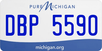 MI license plate DBP5590