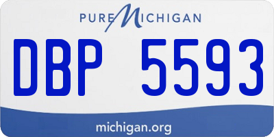 MI license plate DBP5593