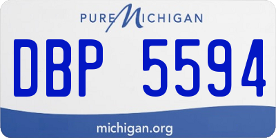 MI license plate DBP5594