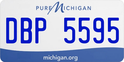 MI license plate DBP5595