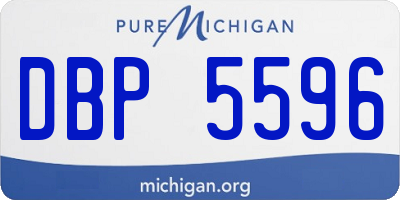 MI license plate DBP5596
