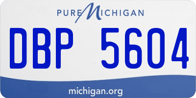 MI license plate DBP5604
