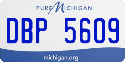 MI license plate DBP5609