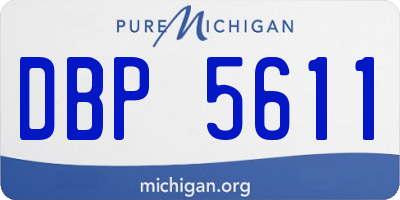 MI license plate DBP5611