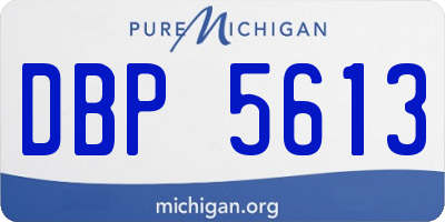 MI license plate DBP5613