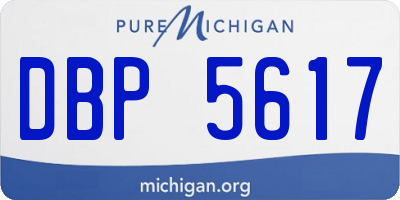 MI license plate DBP5617