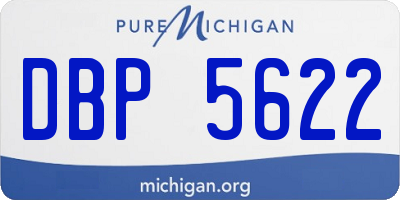 MI license plate DBP5622